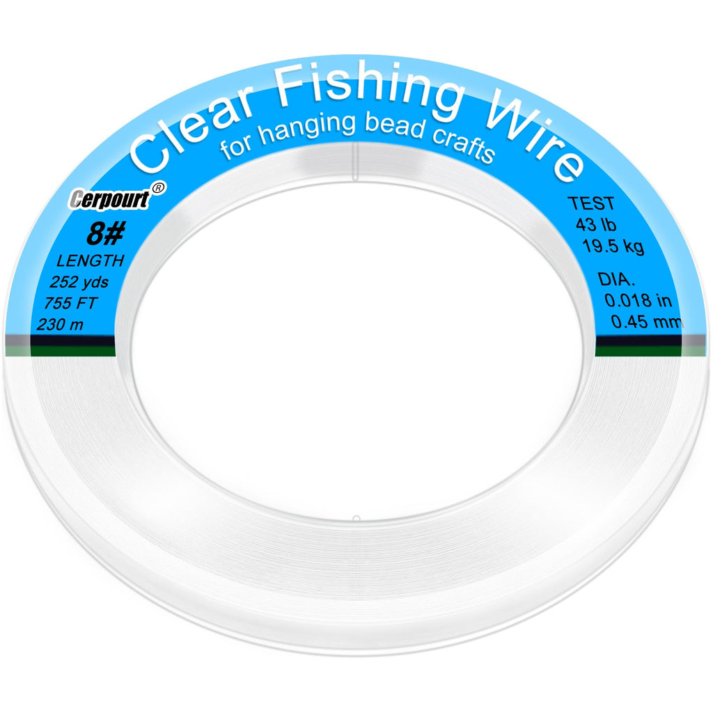 Premium imported Clear Fishing Wire Monofilament Line, ideal for hanging bead crafts. Available at Curat Cart.
