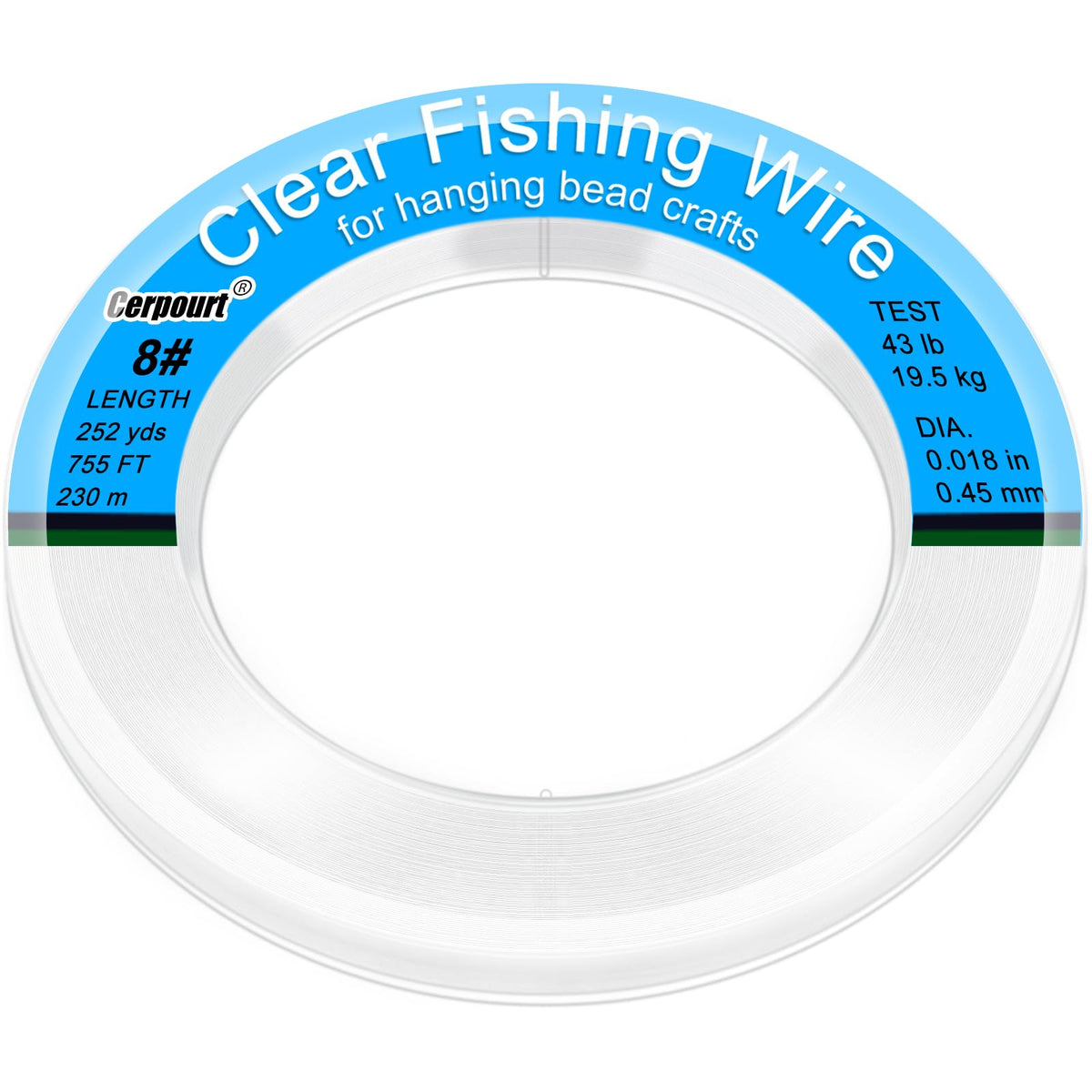 Premium imported Clear Fishing Wire Monofilament Line, ideal for hanging bead crafts. Available at Curat Cart.