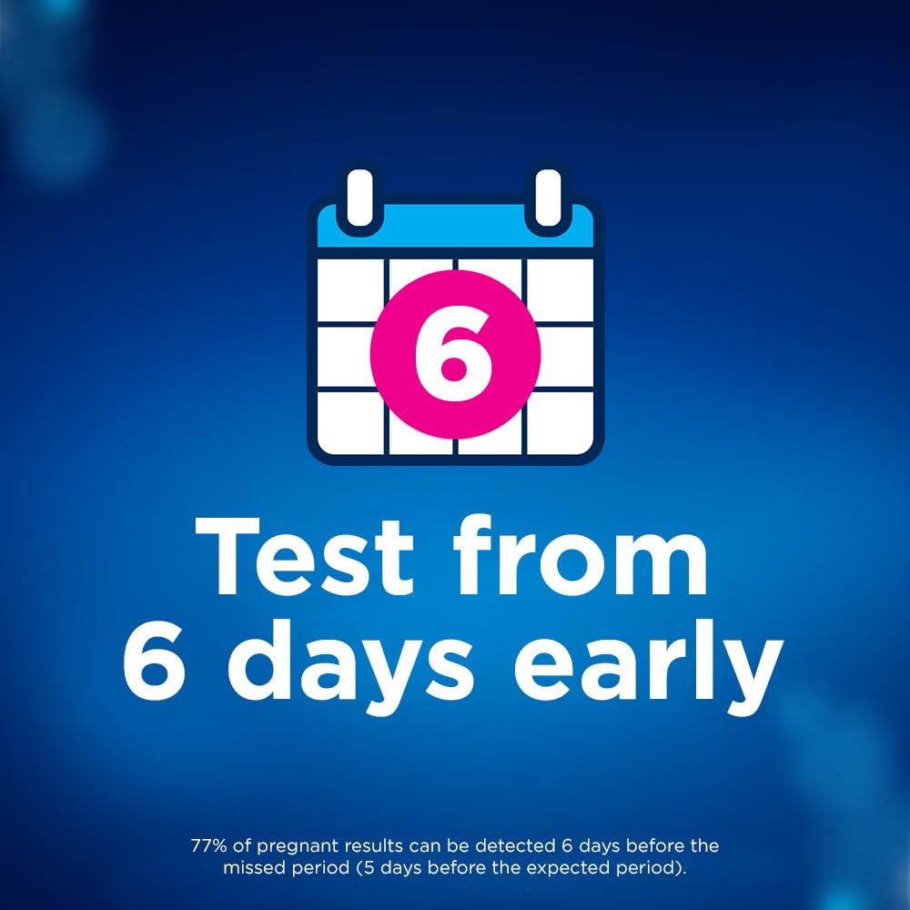 Test for pregnancy six days early with Clearblue. Verified by CuratCart for reliable results.