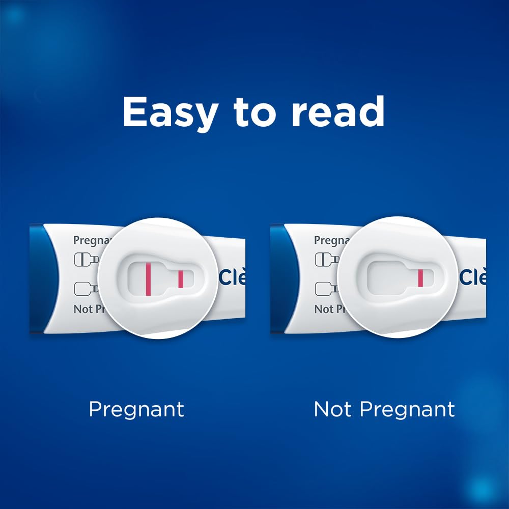 Clearblue Early Detection Pregnancy Test shows clear results for pregnant and not pregnant options.