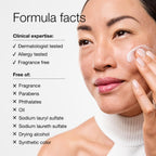 Clinique Smart Clinical Repair Cream applied on skin, featuring official packaging that highlights dermatological expertise. Available at Curat Cart.