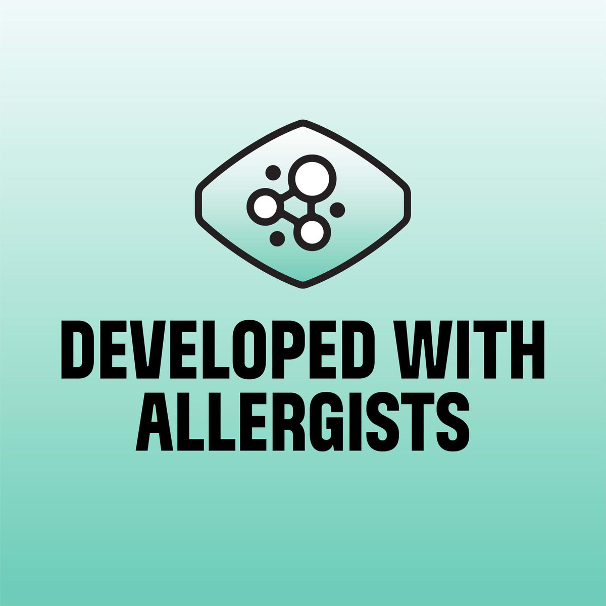 Clorox PURE Allergen Neutralizer logo, showcasing its development with allergists for effective allergen management.