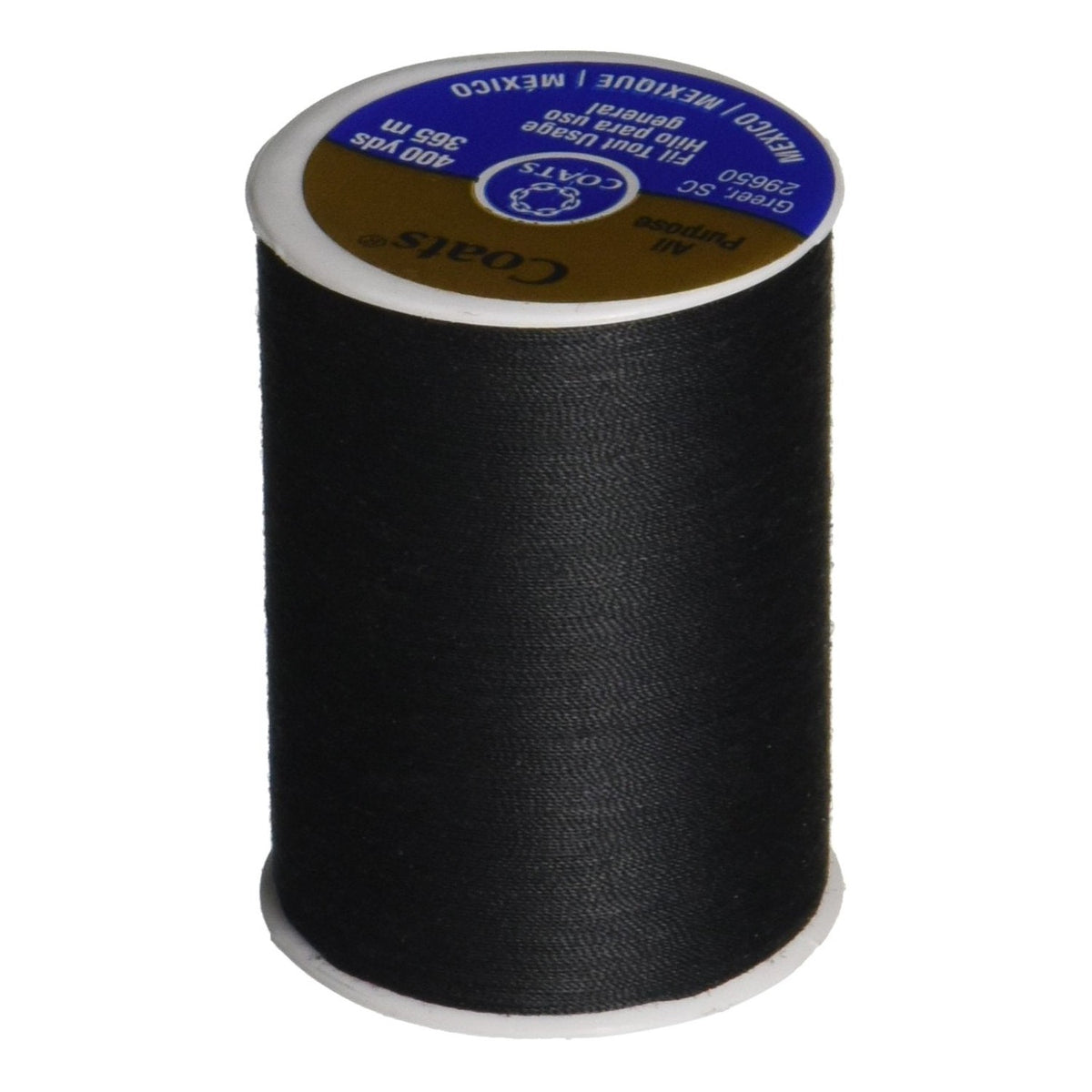 Coats & Clark Dual Duty Thread in black, a premium imported choice for quality sewing, available at Curat Cart.