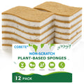 COBETE biodegradable kitchen sponges in a premium 12 pack, ideal for sustainable cleaning. Available at Curat Cart.
