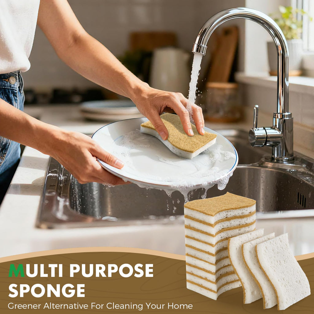 Discover COBETE Biodegradable Kitchen Sponges, a premium imported choice for eco-friendly cleaning at Curat Cart. Choose sustainability.