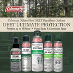 Coleman 100% DEET Insect Repellent offers ultimate protection against insects for up to 10 hours. Specially curated by Curat Cart.