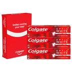 Colgate Optic White Toothpaste set in vibrant packaging, 100% Authentic, available at Curat Cart in India.