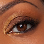 Close-up of a bronze and gold eyeshadow look from ColourPop's Stone Cold Fox palette. Order online now, available in India!