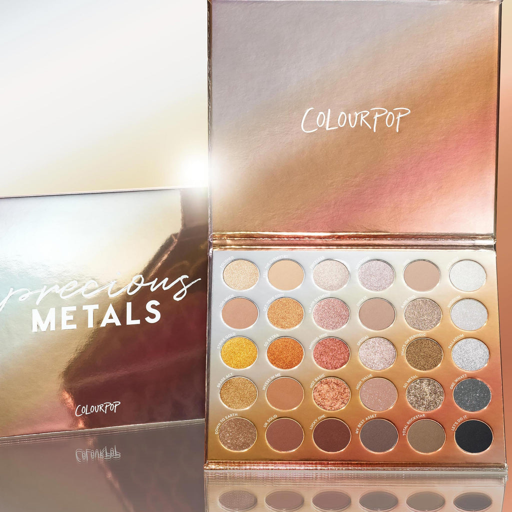 The ColourPop Stone Cold Fox Eyeshadow Palette features 30 shades in matte and shimmer finishes, essential for stunning eye looks.