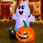 Delightful Halloween Inflatable Ghost Decoration with colorful lights, available at Curat Cart, 100% Authentic in India.