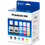 Premium imported T502 Ink Refill Bottles combo pack with black, cyan, magenta, and yellow variants, available at Curat Cart.