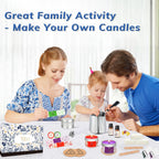 Engaging candle making kit for beginners in high-quality packaging, perfect for family activities. Available at Curat Cart.