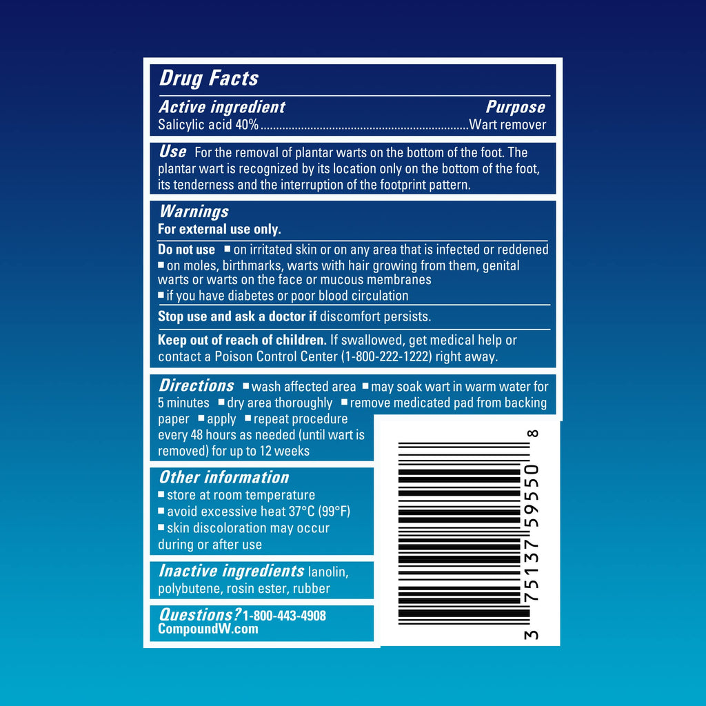 Effective Compound W Plantar Wart Remover, a premium imported solution for foot warts, available at Curat Cart.