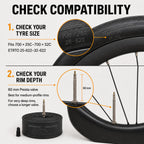 Continental Bicycle Inner Tube Bundle, specially curated by Curat Cart. Perfect fit for various tire sizes in India.
