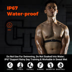 COOSPO Heart Rate Monitor, specially curated by Curat Cart, showcases its waterproof features for optimal fitness training.
