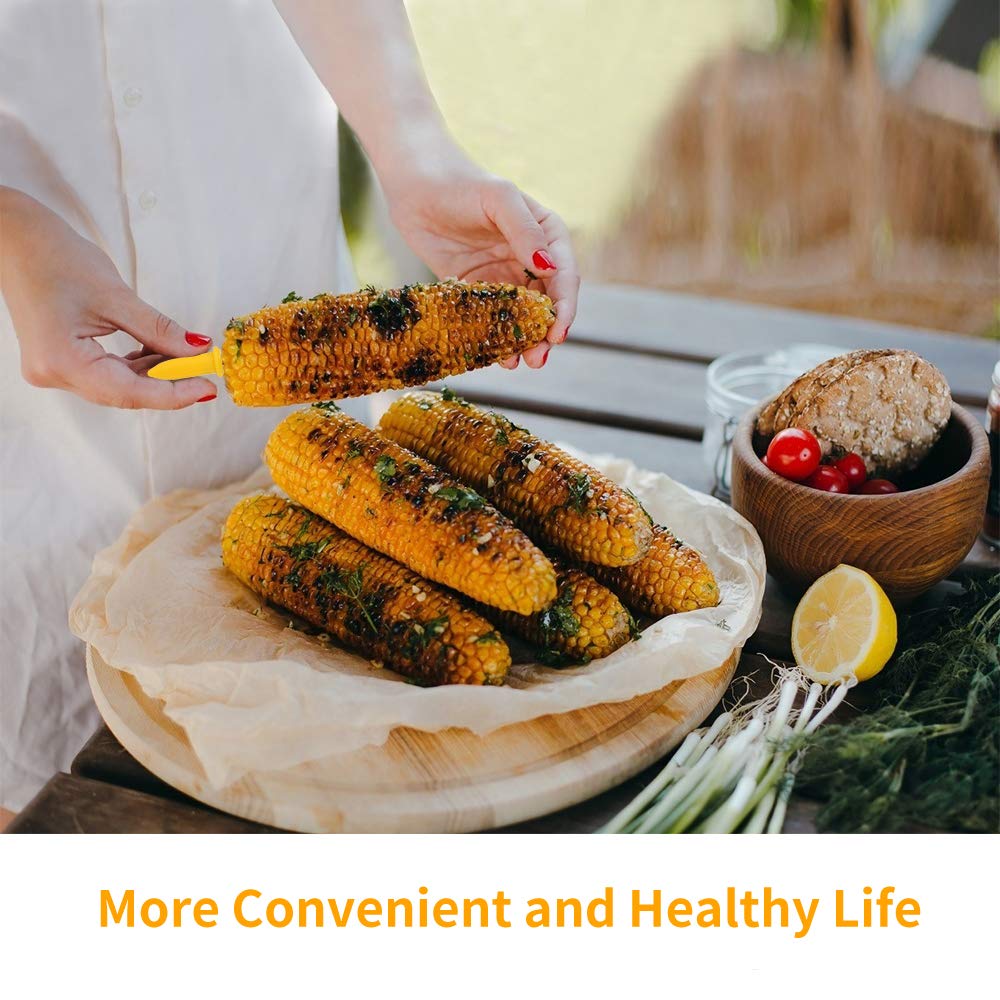 Upgrade your corn on the cob experience with the Stainless Steel Corn Holders Set from Curat Cart, perfect for daily use.