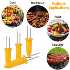 Discover the exclusive Stainless Steel Corn Holders Set from Curat Cart, perfect for barbecues, fruits, and more. Elevate your dining experience.
