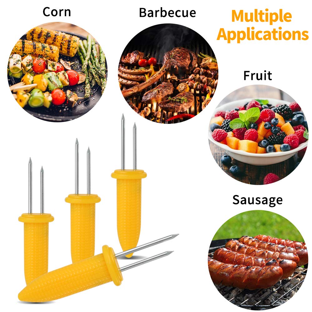 Discover the exclusive Stainless Steel Corn Holders Set from Curat Cart, perfect for barbecues, fruits, and more. Elevate your dining experience.