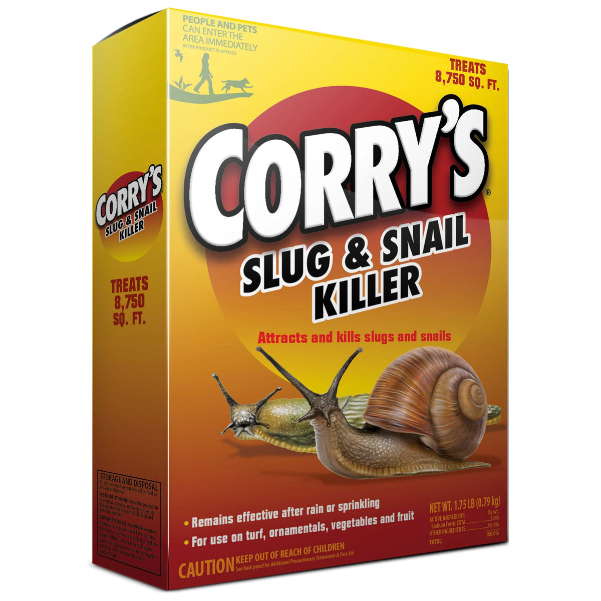 Corry's Slug and Snail Killer, a premium import, attracts and eliminates slugs and snails. Available at Curat Cart for effective pest control.