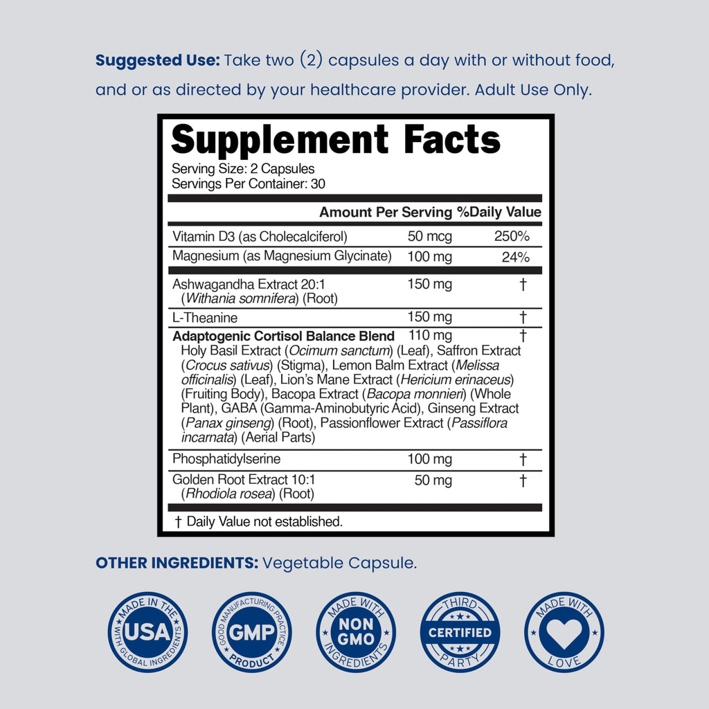 Cortisol Supplements for Balance offer premium imported ingredients, enhancing wellness. Available at Curat Cart for optimal health benefits.
