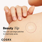 COSRX Acne Patch Centella Blemish Care showcased on skin, highlighting high-quality packaging. Available at Curat Cart.