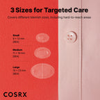 COSRX Acne Patch Centella Blemish Care offers 3 sizes for targeted treatment, ensuring 100% Authentic care available at Curat Cart.