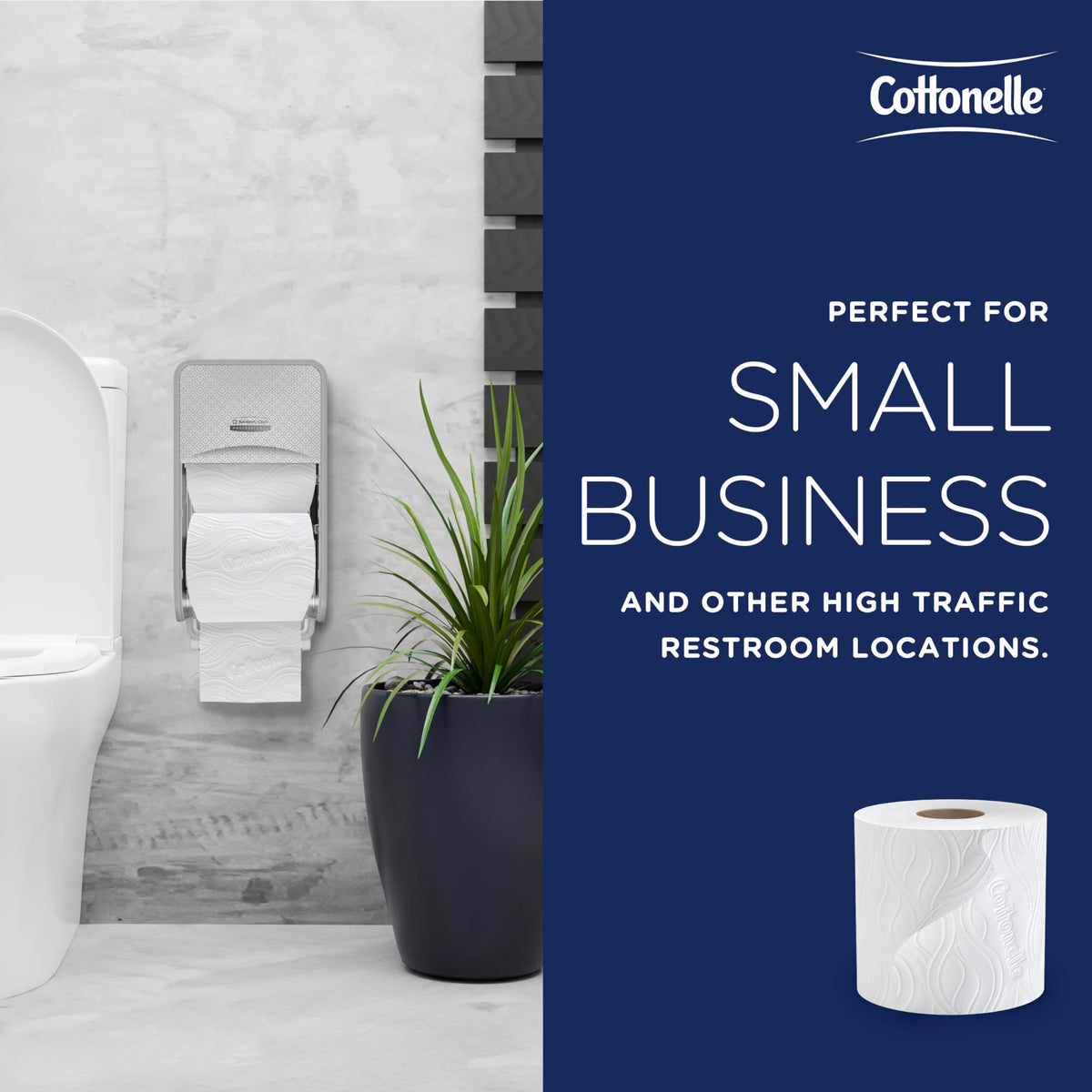 Cottonelle CleanCare Toilet Paper, specially curated by Curat Cart, ideal for small business restrooms and high traffic areas.