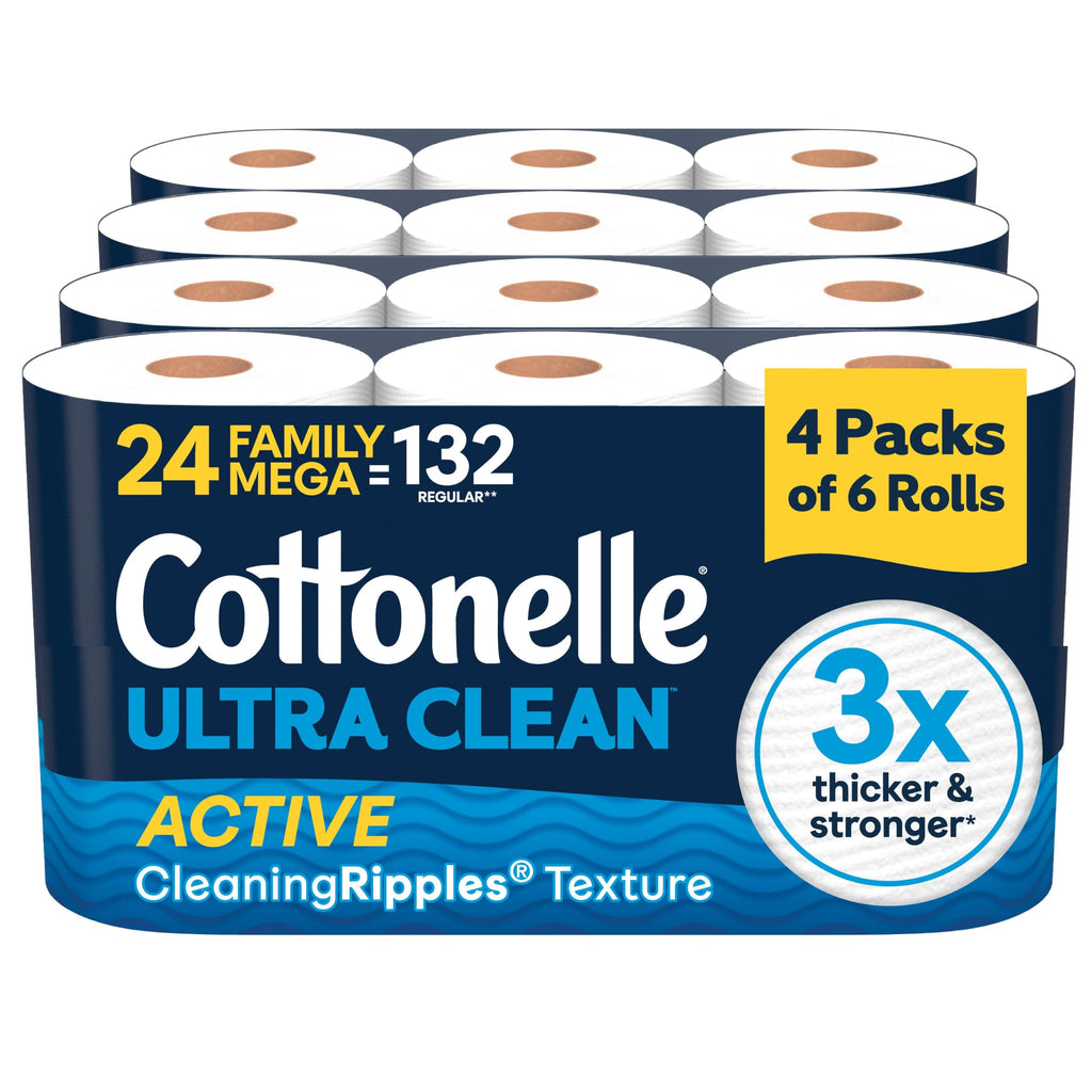 Cottonelle Ultra Clean Toilet Paper offers 3x thicker, stronger sheets. Perfect for daily use. Available at Curat Cart.