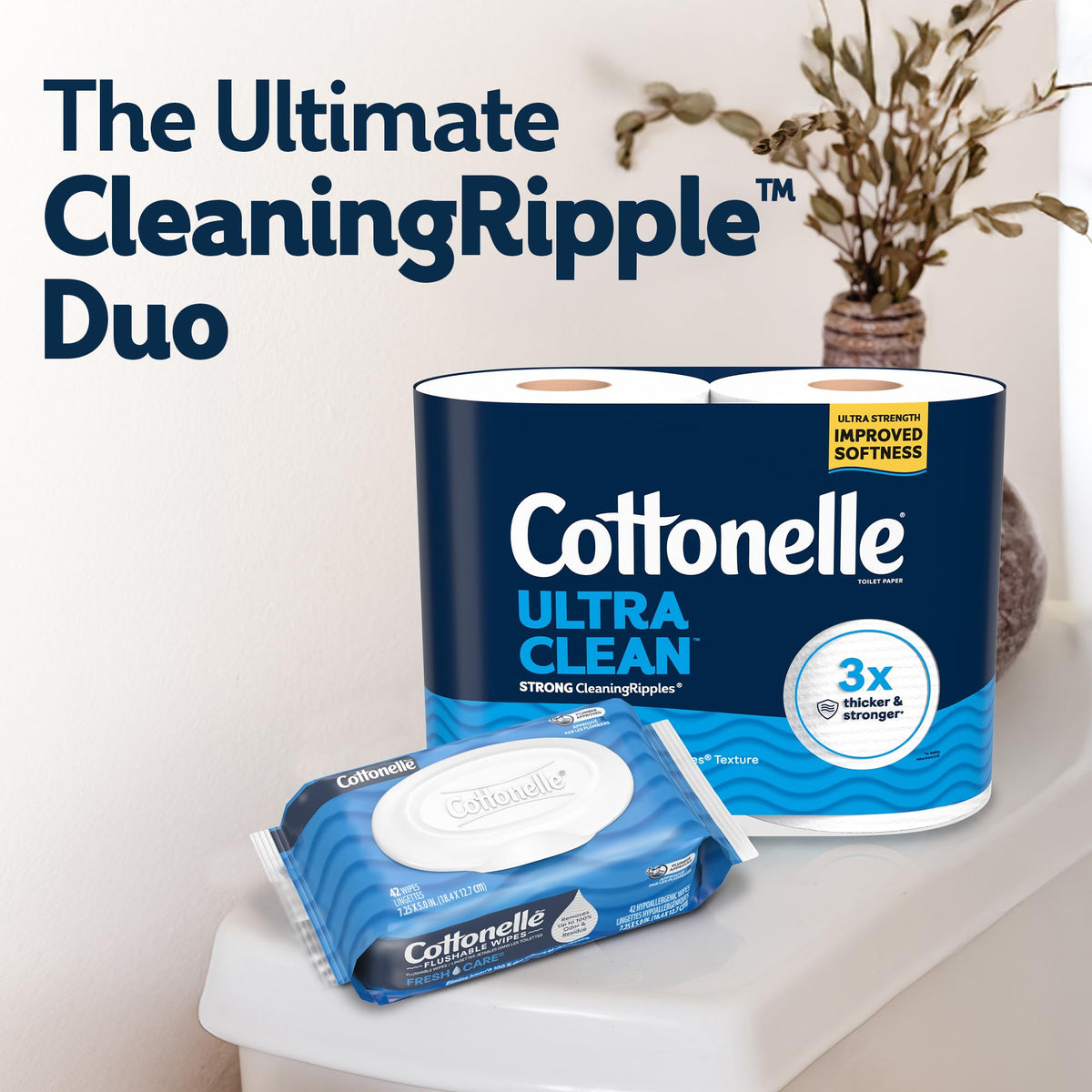 Cottonelle Ultra Clean Toilet Paper offers 100% Authentic quality and is available in India at Curat Cart, ensuring superior softness and strength.