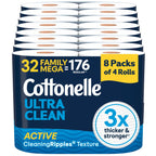 Discover Cottonelle Ultra Clean Toilet Paper, a premium import with 3x thicker texture for ultimate cleanliness. Available at Curat Cart.