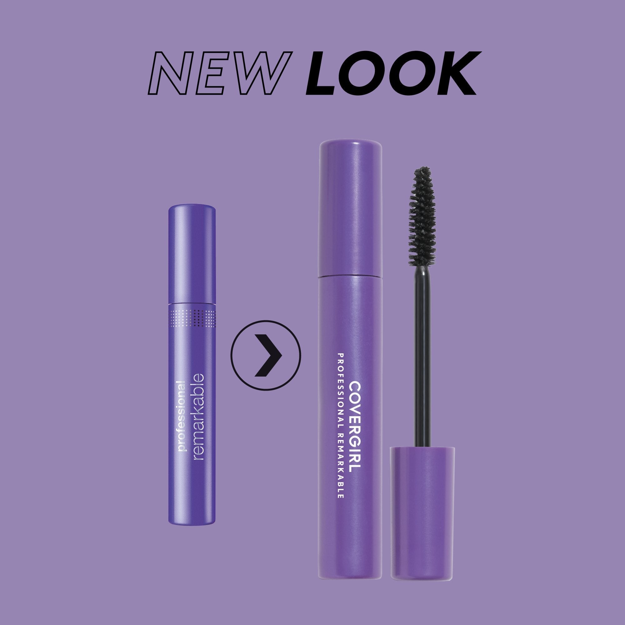 Covergirl Professional Remarkable Mascara in vivid purple tube. Available online for ordering. Get your perfect lash look today!