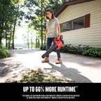 Craftsman Cordless Leaf Blower showcased in official packaging, offering up to 66% more runtime for efficient outdoor cleaning. Available at Curat Cart.