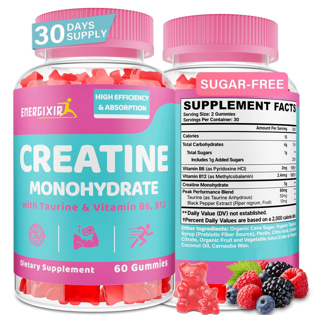 Premium imported Creatine Gummies for Women with taurine and vitamins, available at Curat Cart, perfect for fitness enthusiasts.