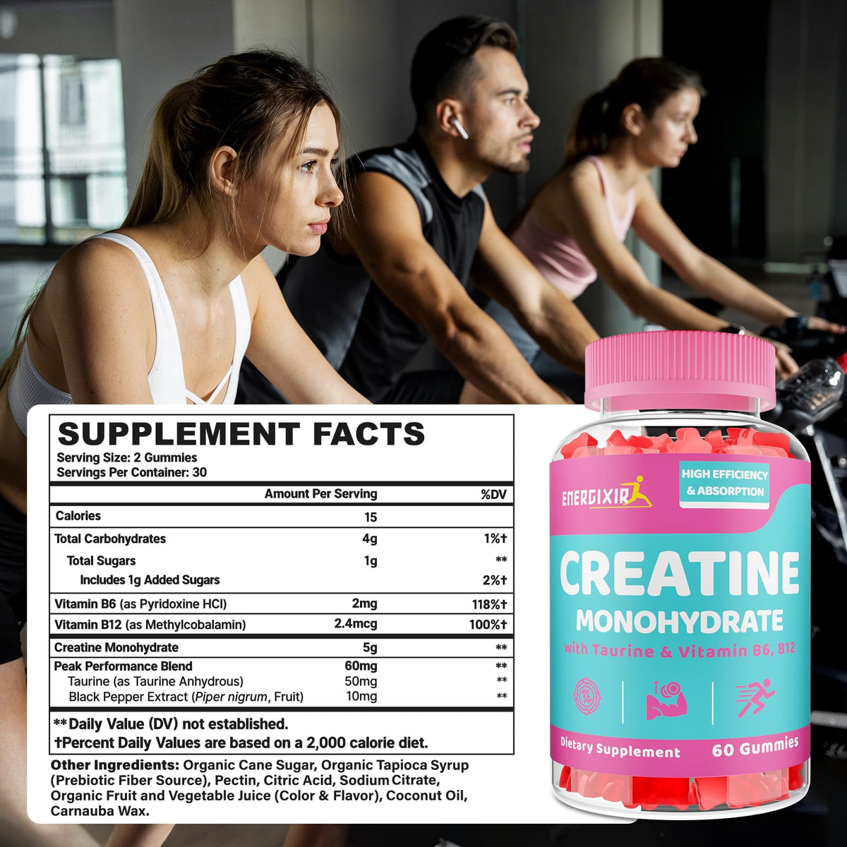 Discover Creatine Gummies for Women with Taurine and Vitamin B6, 100% Authentic and available at Curat Cart in India.