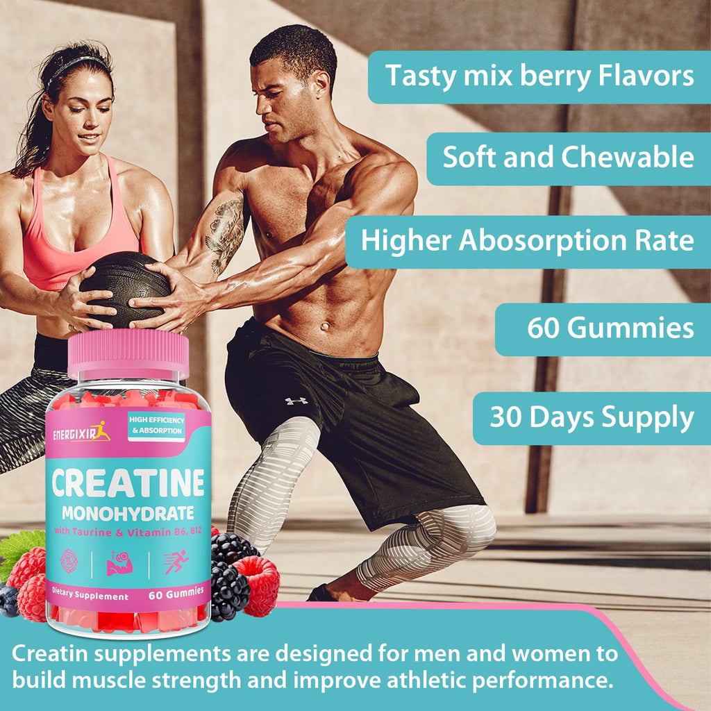 Premium imported Creatine Gummies for Women from Curat Cart, featuring berry flavors for enhanced performance and strength.