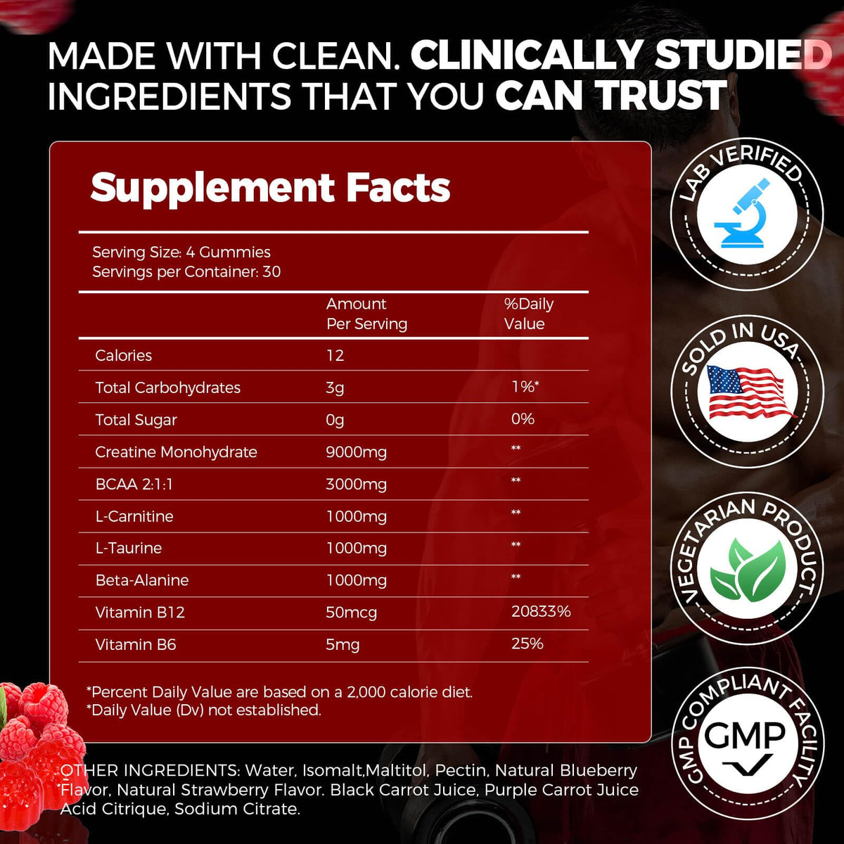 Discover premium imported Creatine Gummies Monohydrate Complex with essential nutrients, available at Curat Cart for fitness enthusiasts.