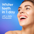 Achieve whiter teeth in 1 day with Crest 3DWhite Deep Stain Remover Toothpaste, specially curated by Curat Cart.