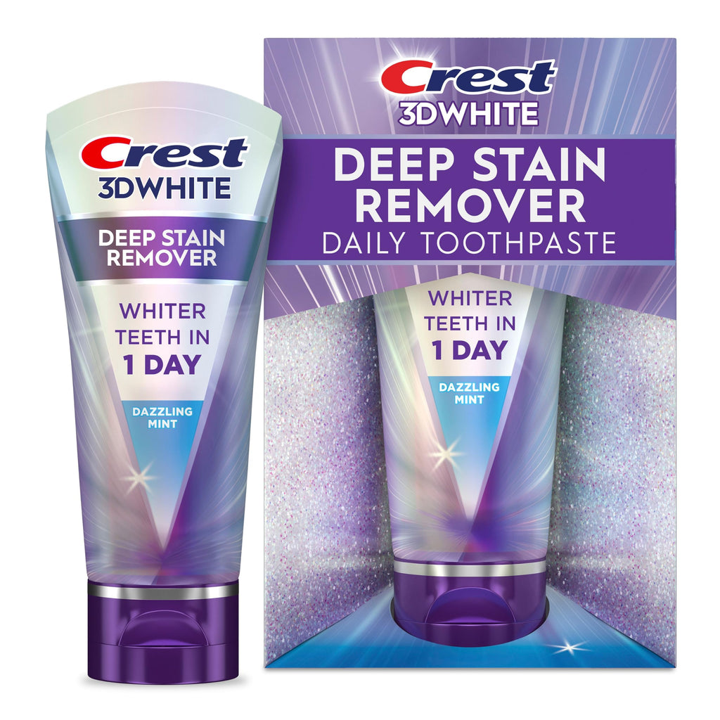 Crest 3DWhite Deep Stain Remover Toothpaste, premium import for dazzling mint freshness. Available at Curat Cart.