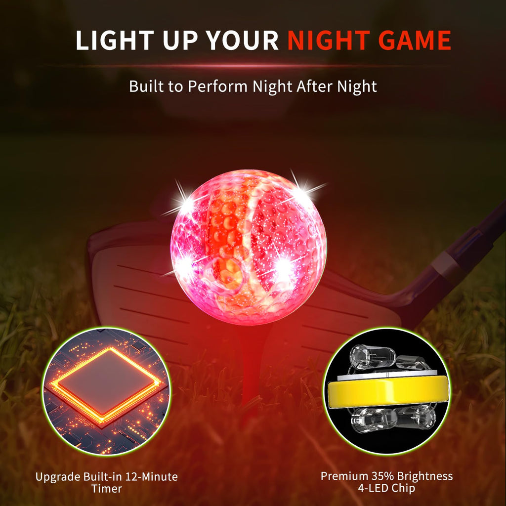 Crestgolf Glow in The Dark Golf Balls, specially curated by Curat Cart, enhance your night game with premium brightness and performance.