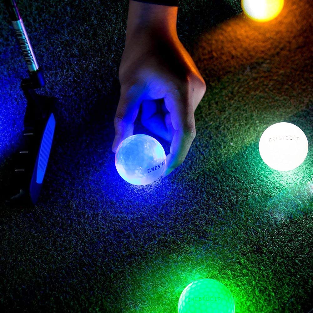 Crestgolf Glow in The Dark Golf Balls showcasing vibrant colors and quality finish. Available at Curat Cart.