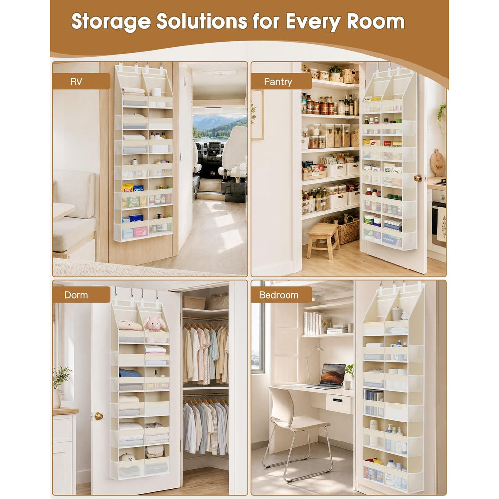 Criusia Over the Door Organizer offers versatile storage solutions for every room. 100% Authentic, available at Curat Cart in India.