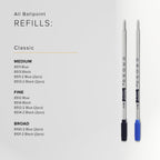 Explore the Cross Ballpoint Pen Refill options, including authentic variants in blue and black, available at Curat Cart in India.