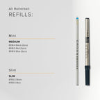 High-quality Cross ballpoint pen refills in official packaging, available in black, red, and blue at Curat Cart.