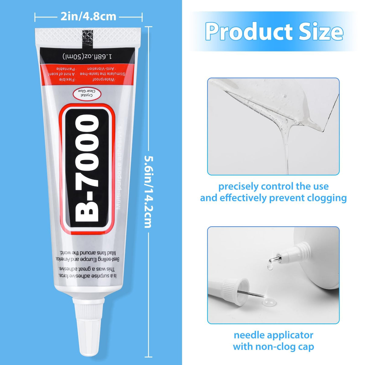 Cruzix B-7000 Super Adhesive Glue in high-quality official packaging, designed for precision use. Available at Curat Cart.