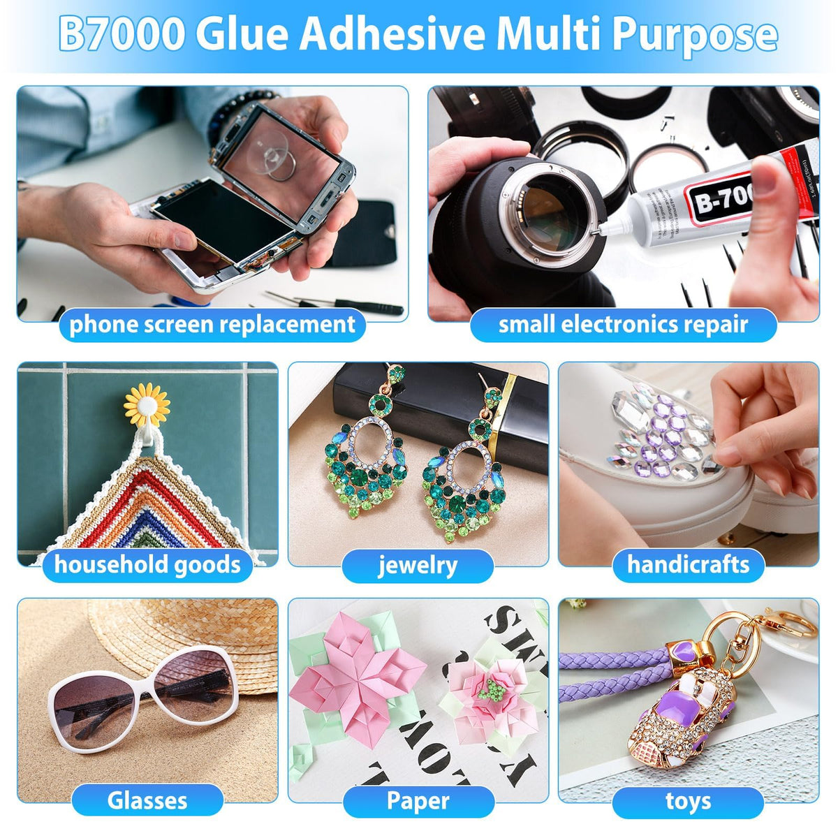 Cruzix B-7000 Super Adhesive Glue for versatile use in crafts and repairs. 100% Authentic, available in India at Curat Cart.