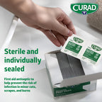 Sterile CURAD Alcohol Prep Pads, individually sealed for exclusive protection against infections. Specially curated by Curat Cart.