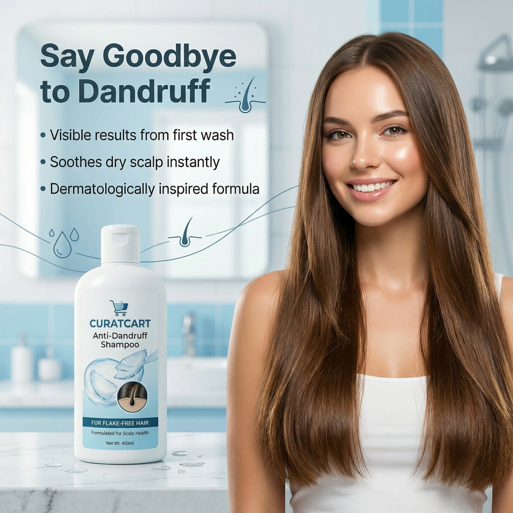 CURAT CART Anti-Dandruff Shampoo - Texture, Swatch & Consistency | fast dispatch across India from Curat Cart