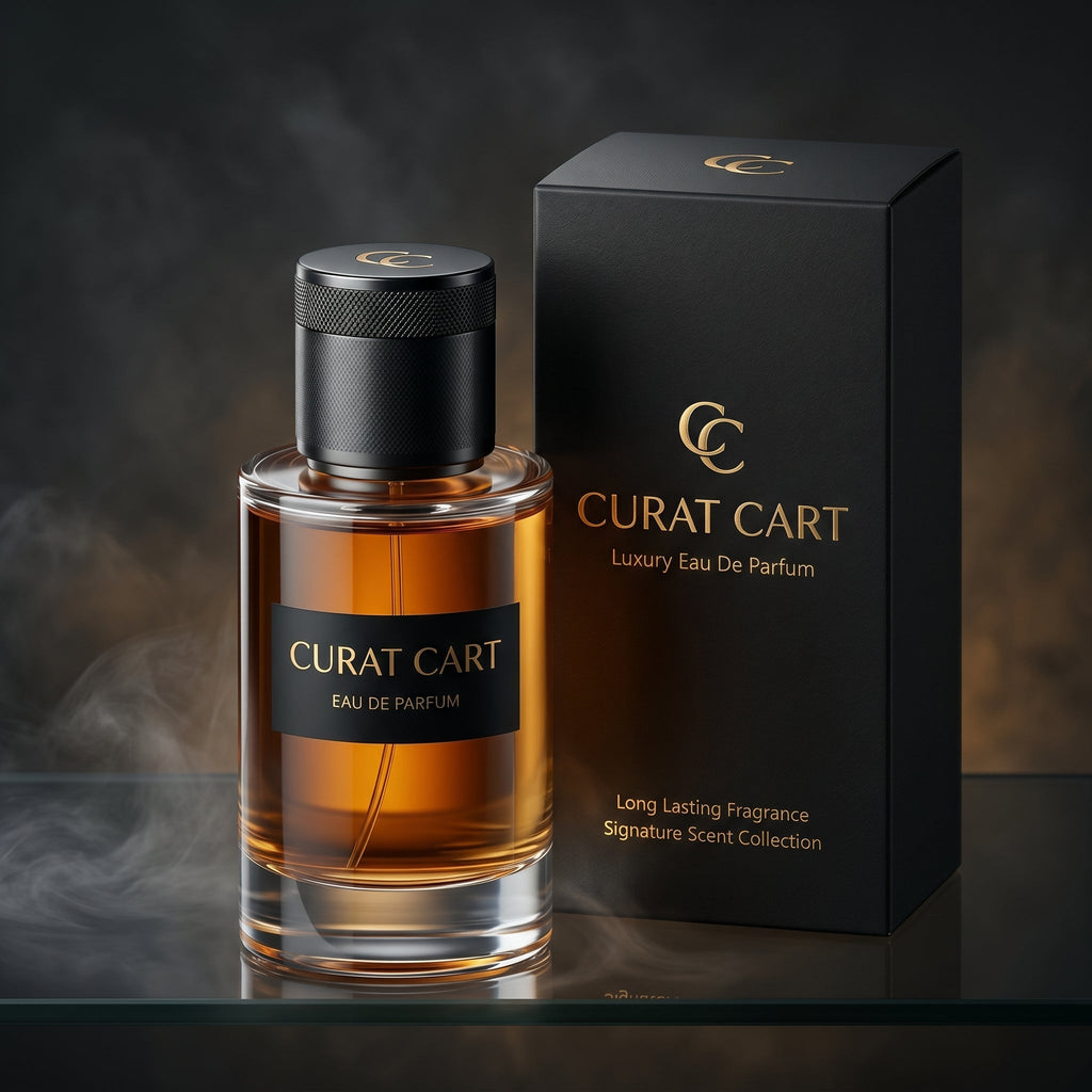 Curat Cart Luxury Eau De Parfum - Front Packaging & Bottle View | genuine imported stock available in India at Curat Cart