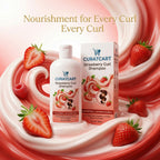 CURAT CART Strawberry Curl Shampoo - Front Packaging & Bottle View | genuine imported stock available in India at Curat Cart