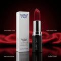 CURAT CART Velvet Red Lipstick - Front Packaging & Bottle View | genuine imported stock available in India at Curat Cart